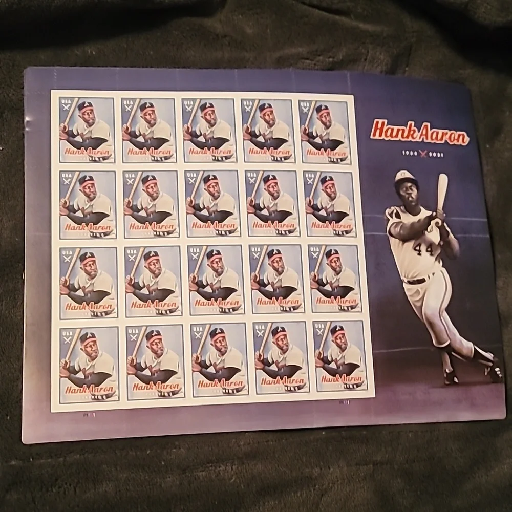 100 USPS 2024 Hank Aaron Baseball Forever‎ Stamps Postage Bachelor Party Invites